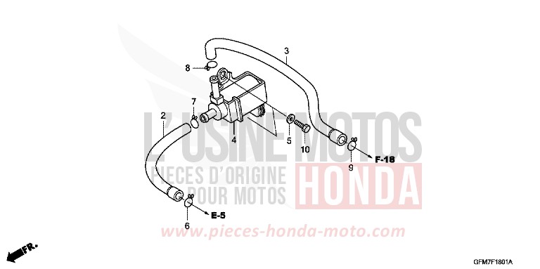 VALVE SOLENOIDE COMMANDE DE PURGE de NHX 110 Lead COSMIC SILVER METALLIC (NHA19) 2010